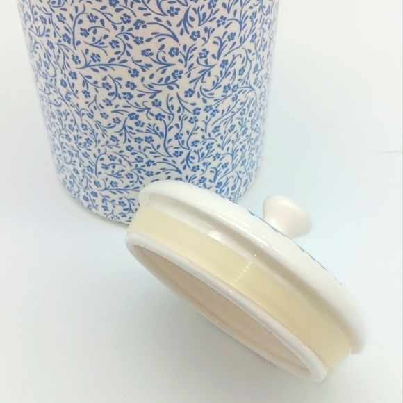 Sur la Table Earthenware Canister cream and blue floral - Picture 5 of 7